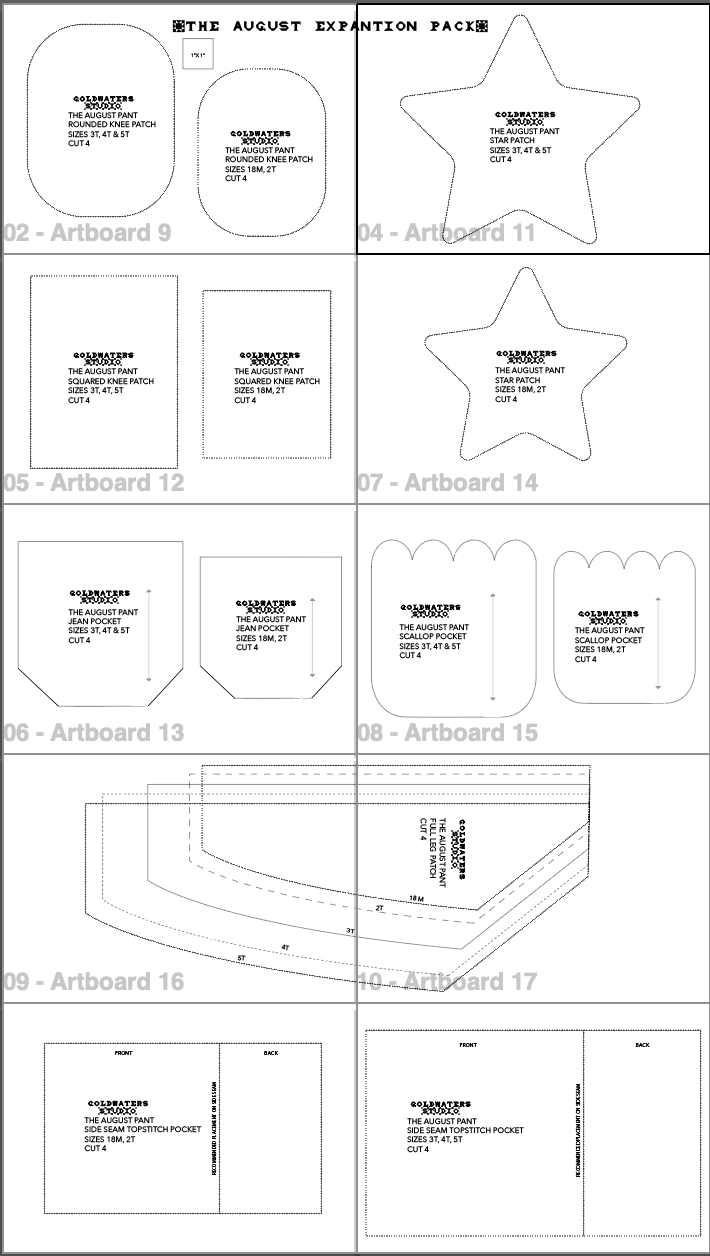 THE AUGUST PANT | EXPANSION PACK PDF SEWING PATTERN