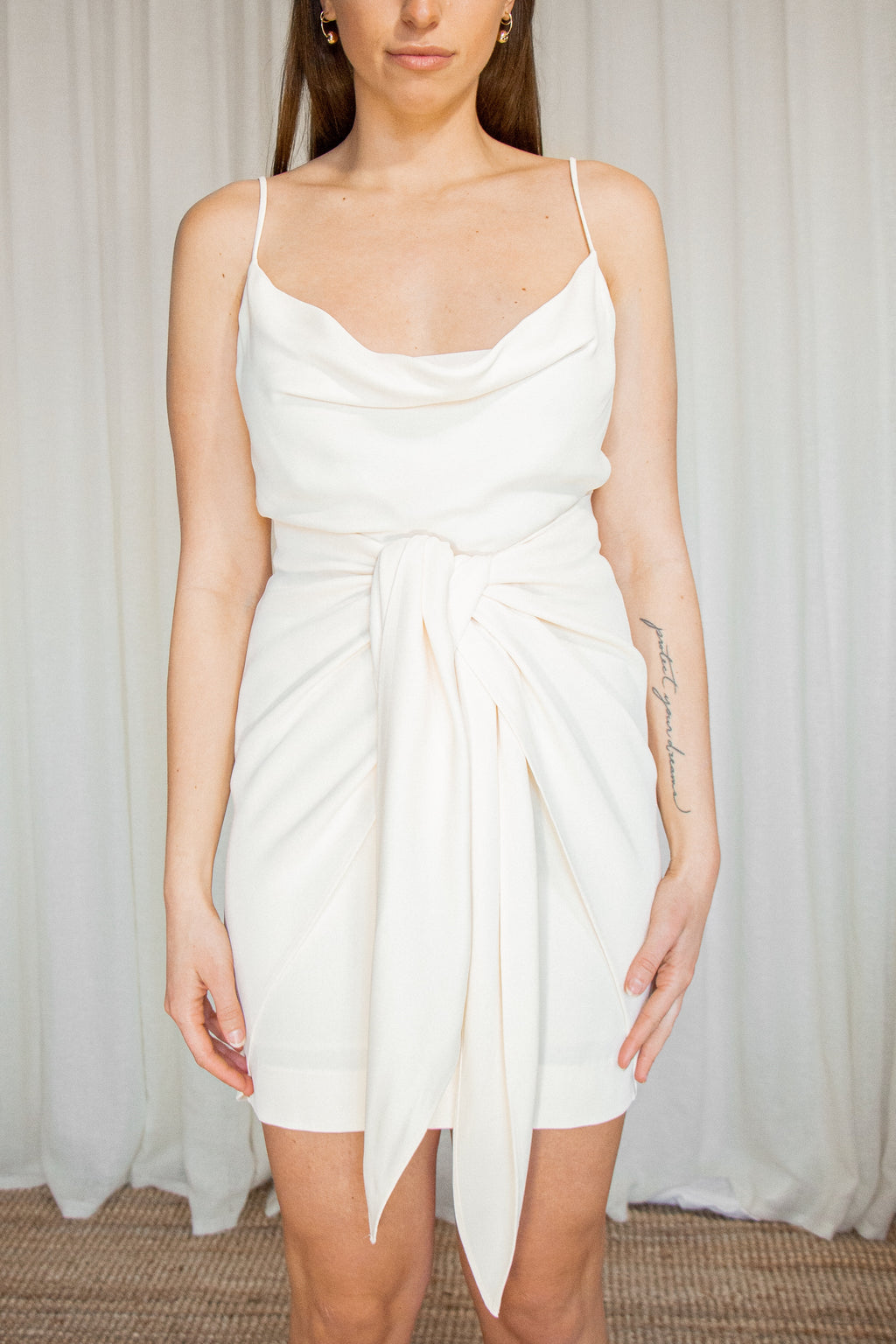 LAUTNER - Tie Front Mini Dress