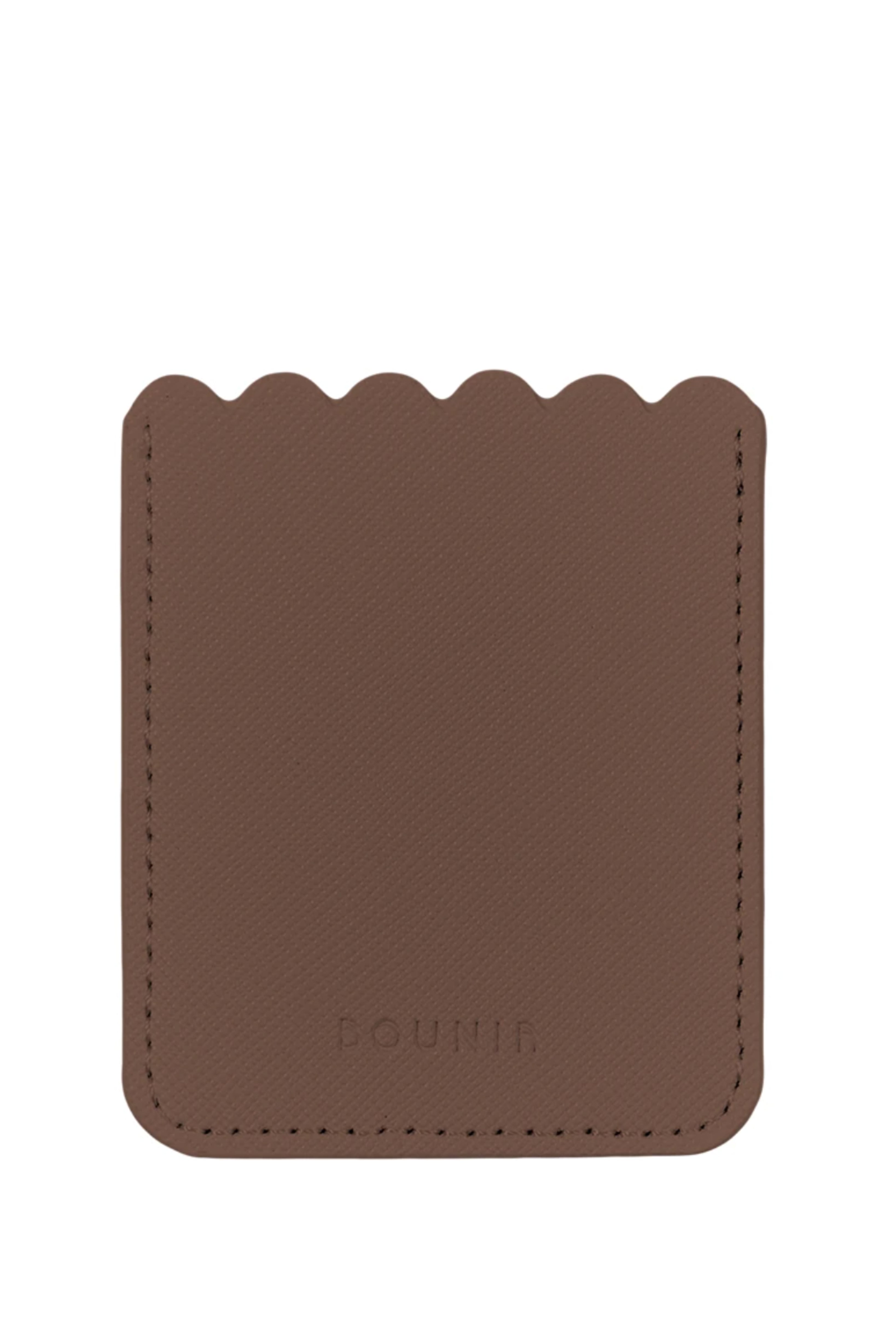 SCALLOP - congac vegan leather pocket